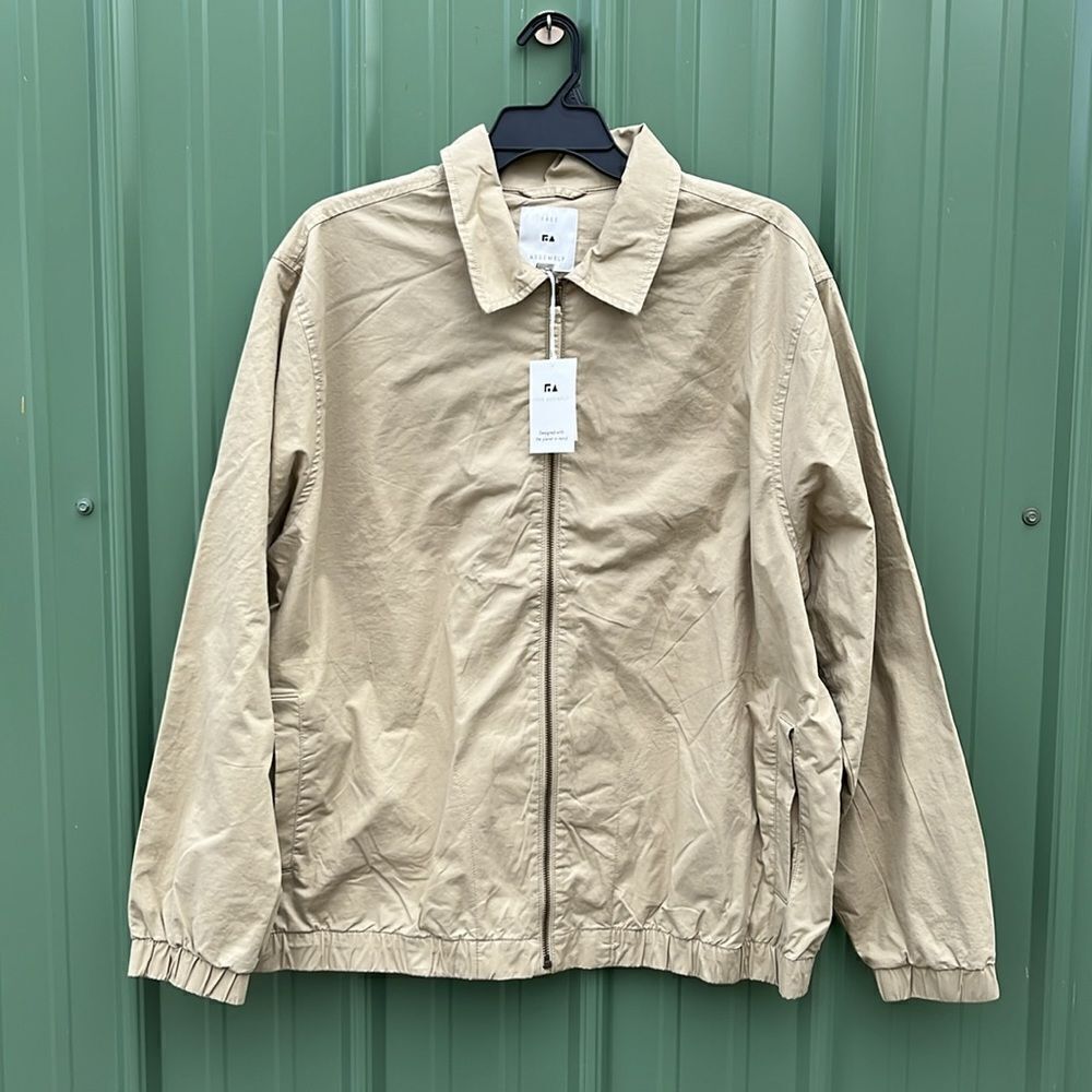 Men’s Zip Front Coaches Jacket Coat Size 2XL